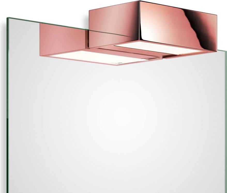Lampa nad lustro Box Clip On LED 2700K 15 cm różowe złoto