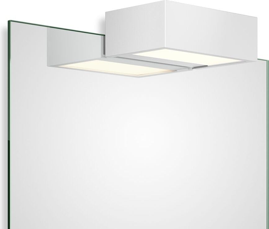 Lampada sopra lo specchio Box Clip On LED 2700K 15 cm bianca opaca