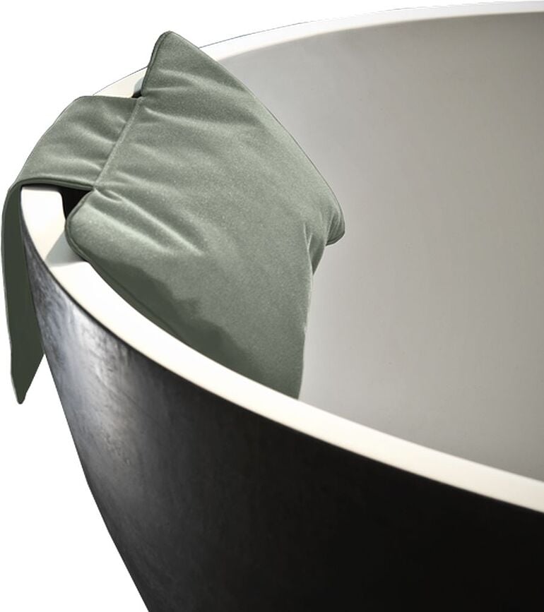 Loft Coussin de Bain avec ventouse, 21 x 32 cm, gris