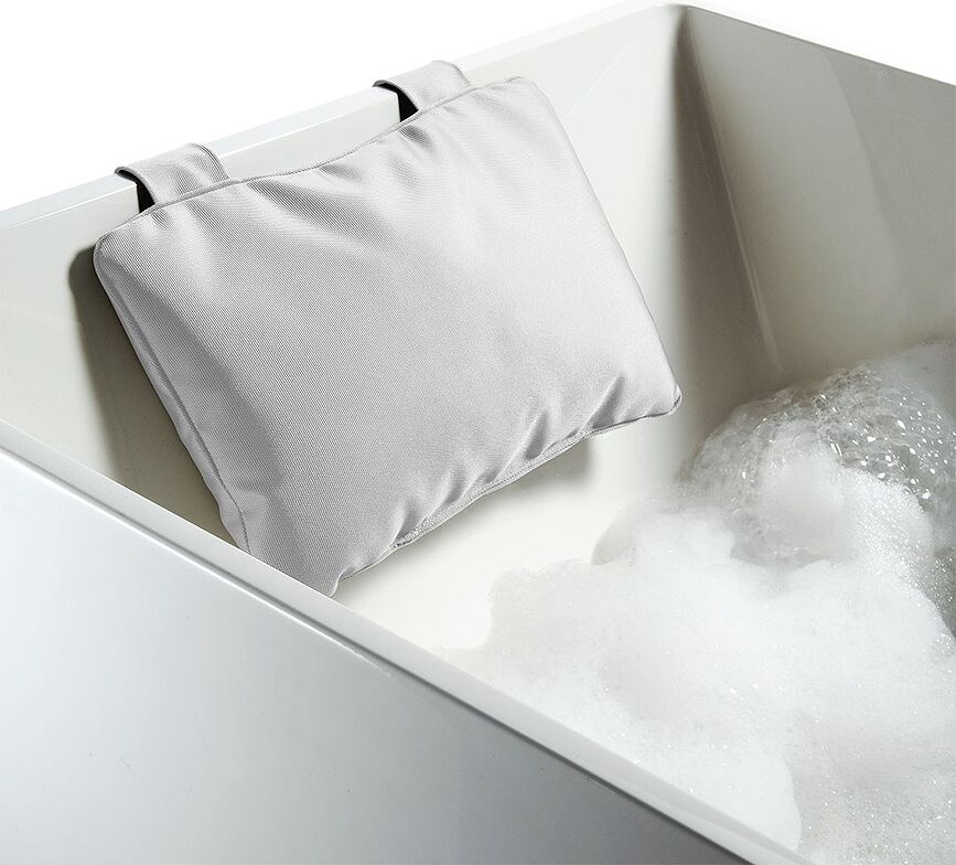 Loft Oreiller de Bain avec deux ventouses, 21 x 32 cm, blanc