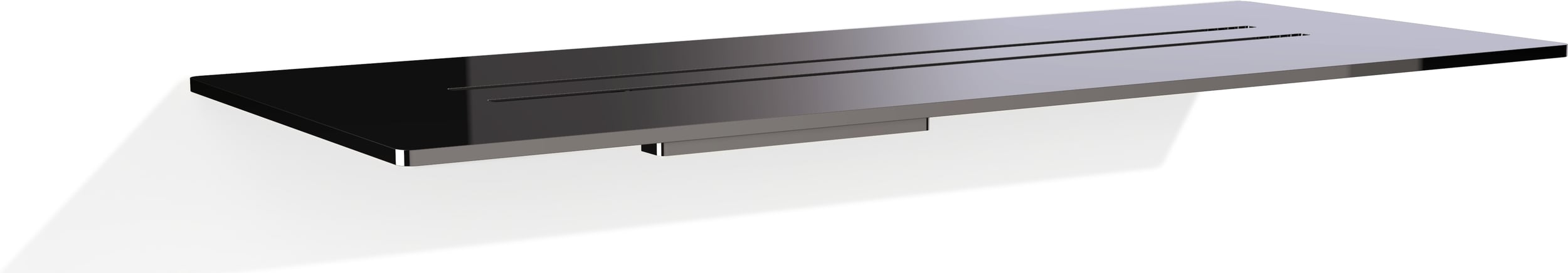 Mikado Duschregal 30 cm chrom-schwarz mit PVD-Beschichtung