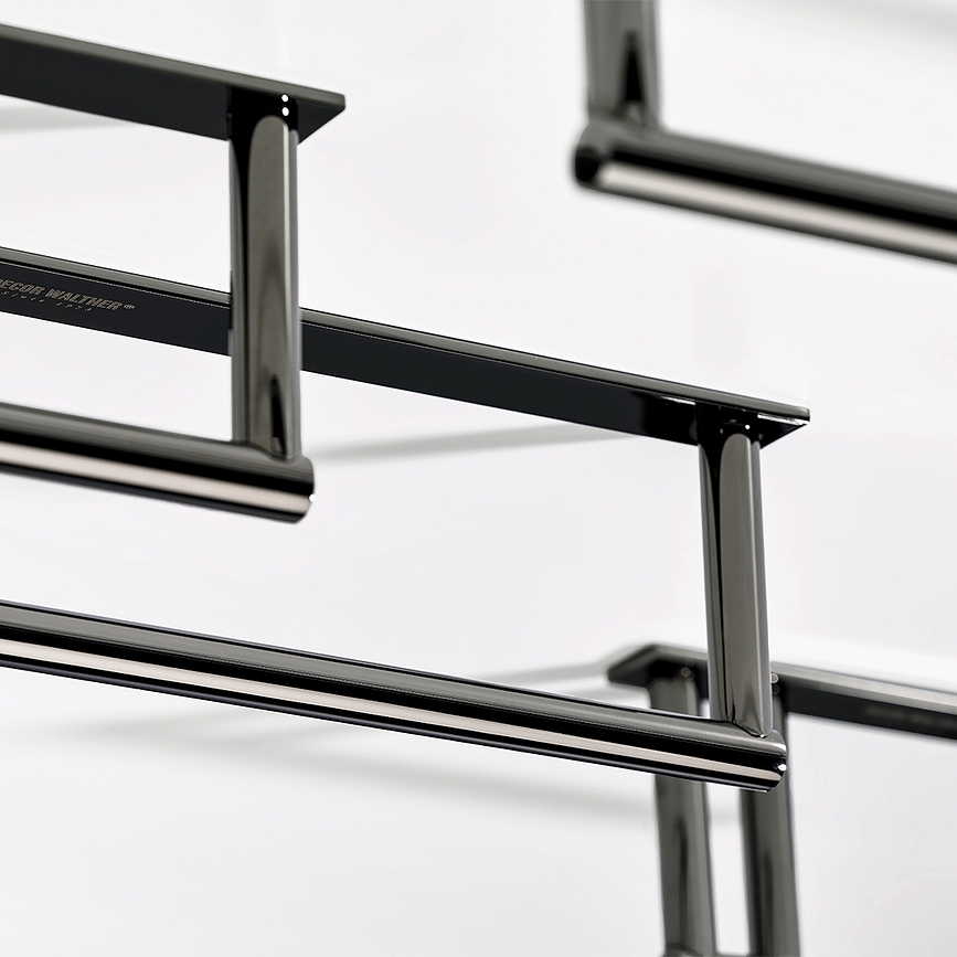 Mikado Frame Barre Porte-serviettes 21 cm, métal foncé mat, avec revêtement PVD