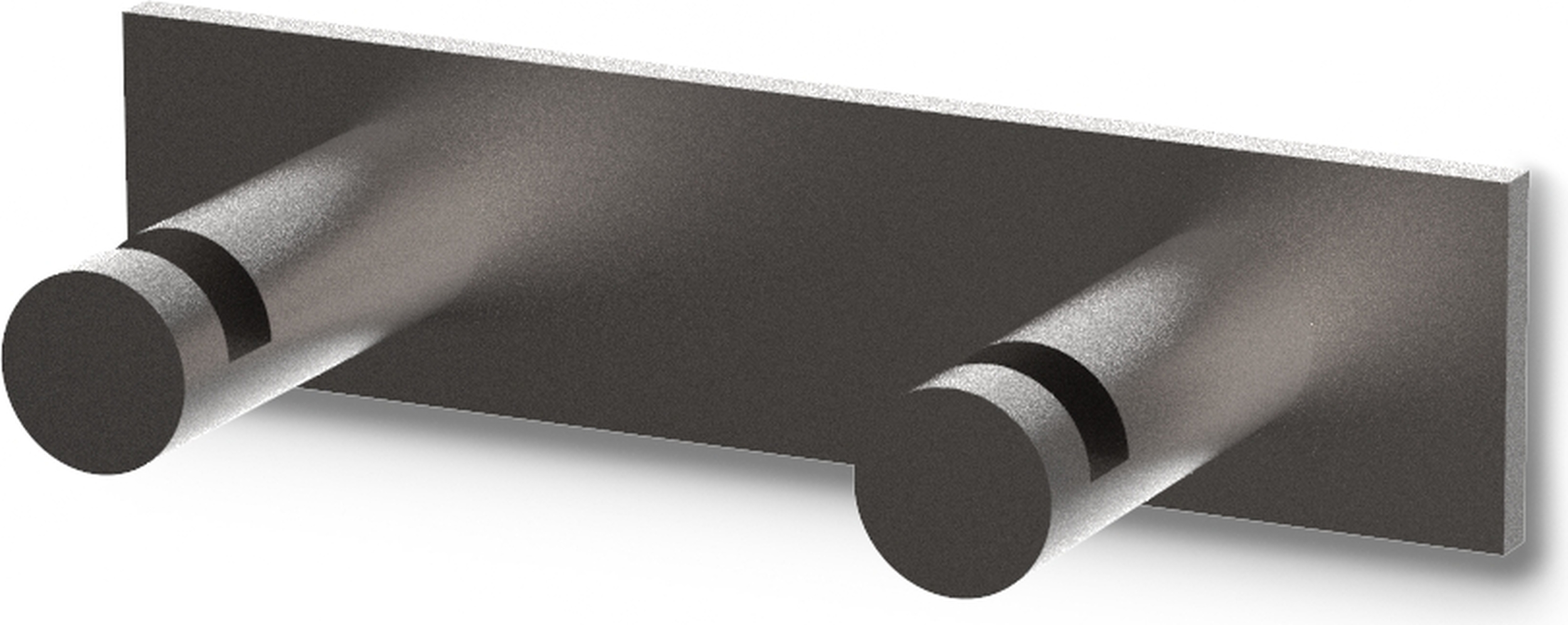 Mikado Frame Haken für Handtücher dunkles Metall matte doppelt mit PVD-Beschichtung