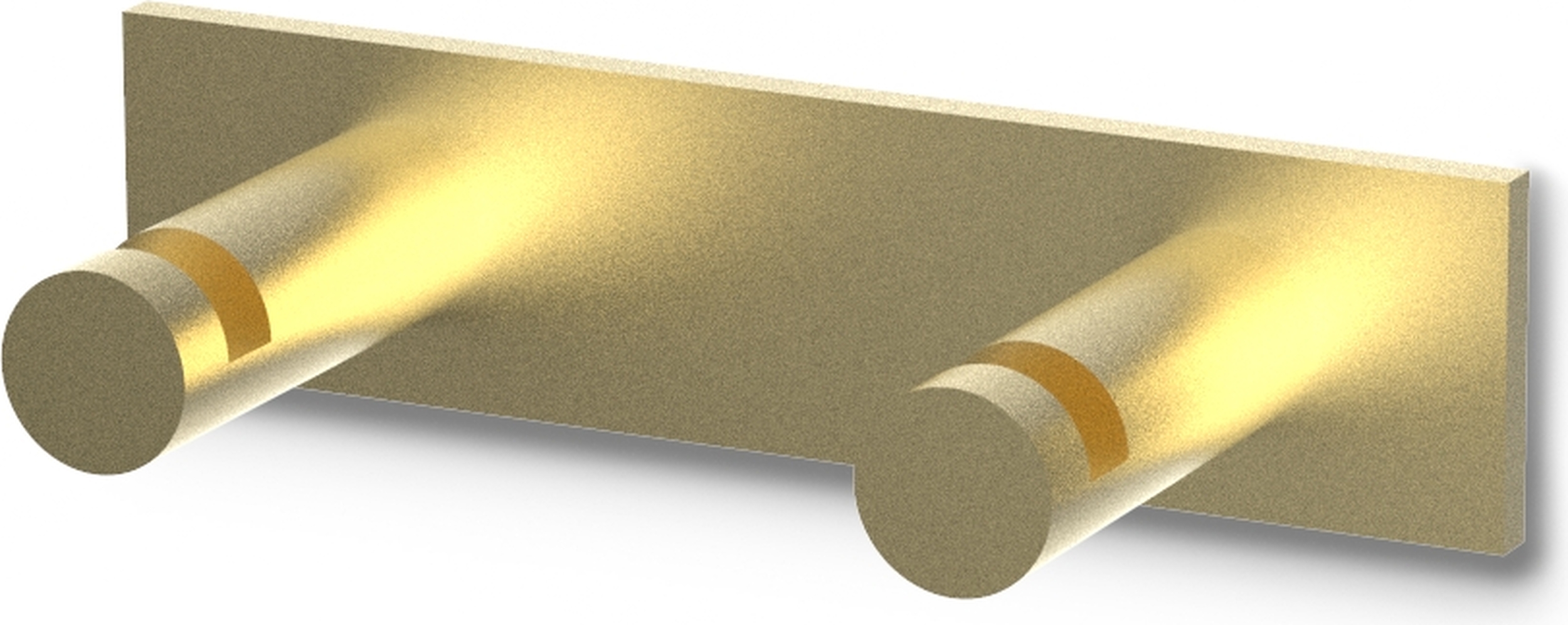 Mikado Frame Haken für Handtücher mattes Messing doppelt