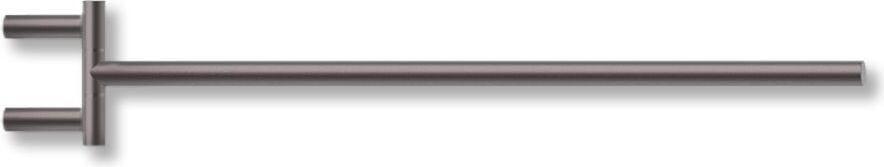 Mikado Handtuchreling 40 cm dunkles Metall matte mit PVD-Beschichtung