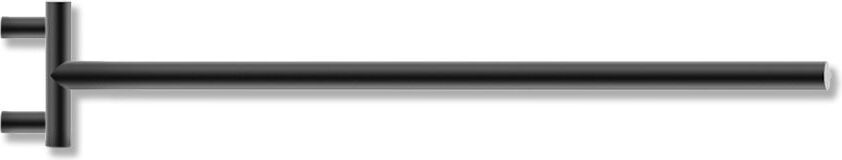 Mikado Handtuchreling 40 cm schwarz matt