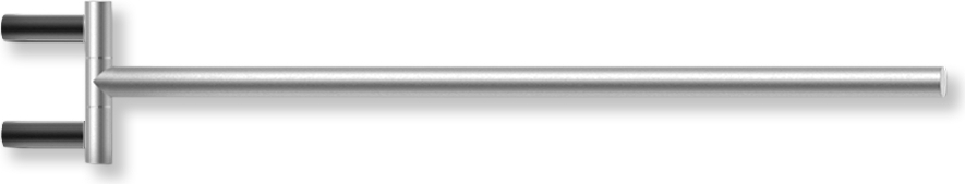 Mikado Handtuchreling 40 cm Stahl matt-schwarz