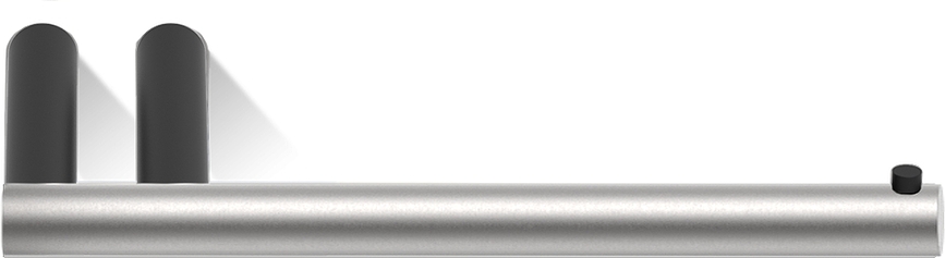 Mikado Κρεμάστρα Χαρτιού Υγείας, ατσάλι, μαύρο ματ