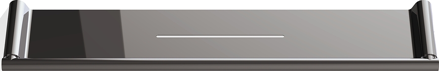 Mikado Polica kupaonska 40 cm krom-crna s PVD premazom