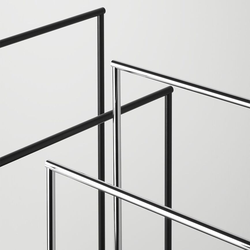 Mikado Porte-serviettes en métal foncé mat, finition PVD