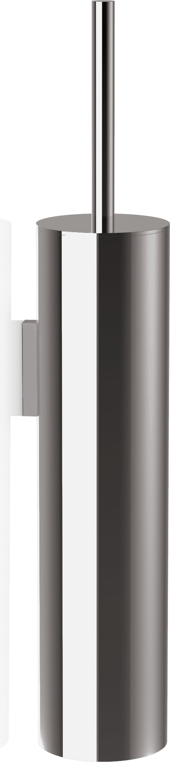 Mikado Toilettenbürste chrom-schwarz für die Wand mit PVD-Beschichtung