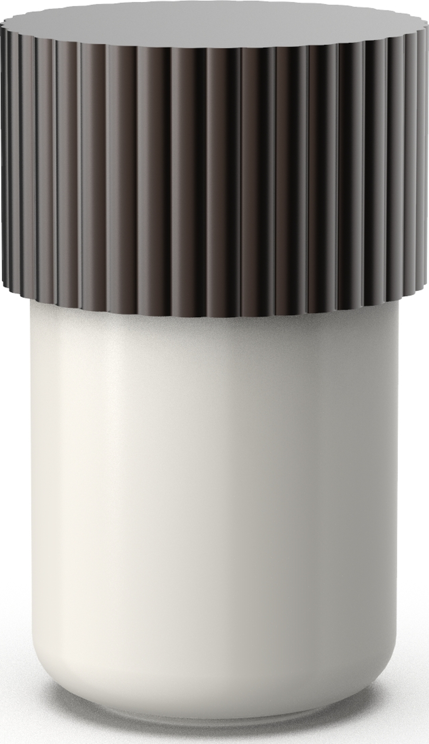 Of Line Badezimmerbehälter 7,6 cm cremefarbig mit braunem Deckel