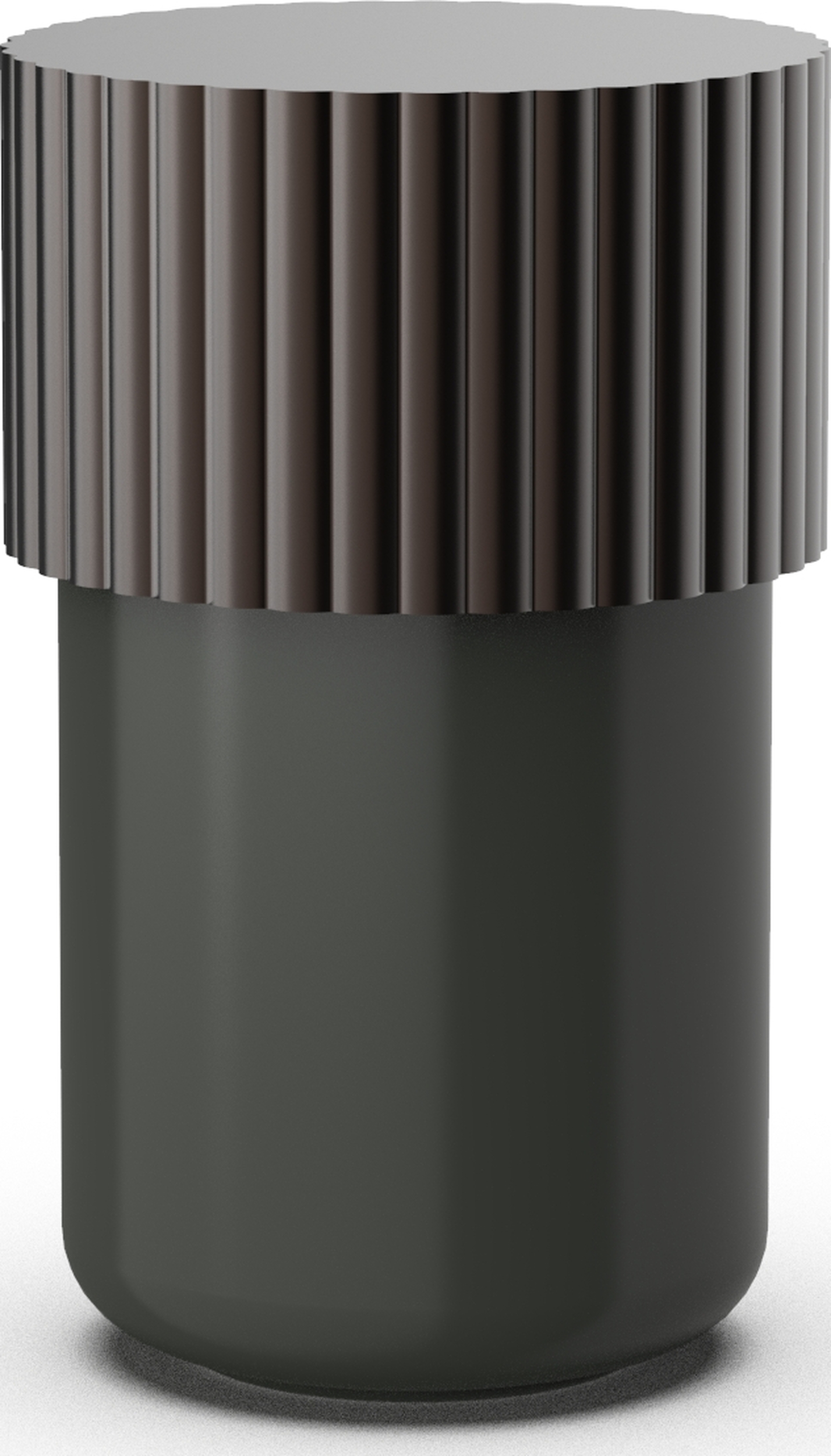 Of Line Badezimmerbehälter 7,6 cm schwarz mit braunem Deckel