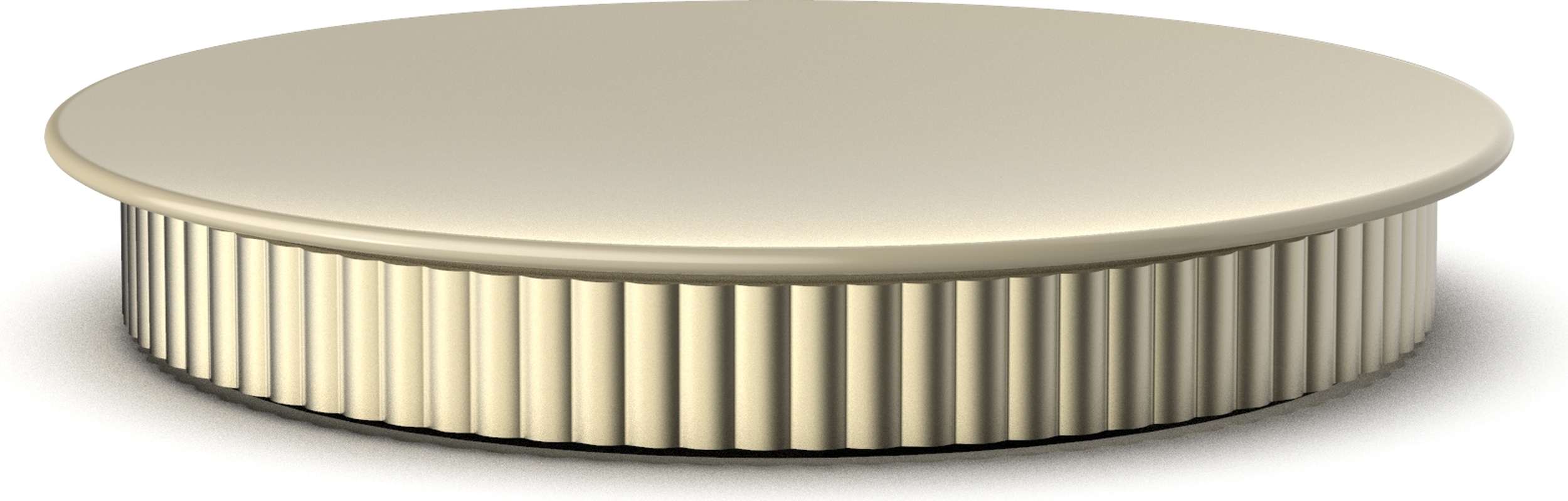 Of Line Badezimmertablett 18 cm sandfarbig mit goldfarbenem Sockel