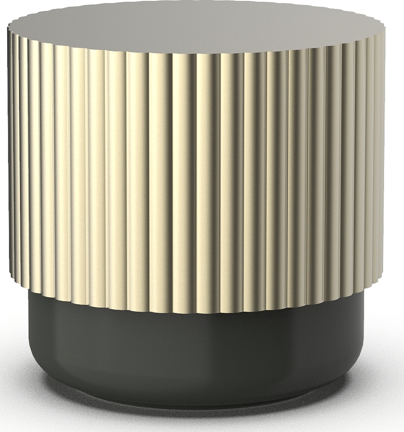 Of Line Bathroom container 10 cm black with a gold lid