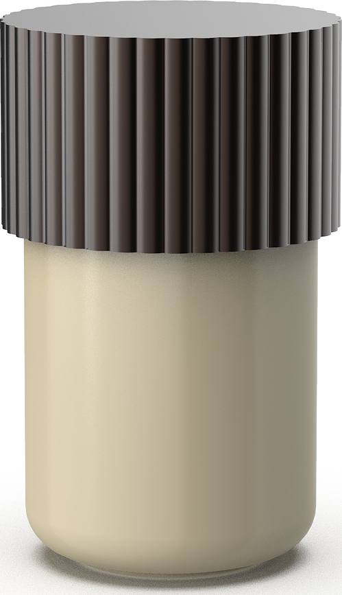 Of Line Bathroom container 7,6 cm sandy with a brown lid