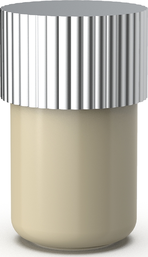 Of Line Bathroom container 7,6 cm sandy with a silver lid