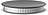 Of Line Bathroom tray 18 cm black with a silver base