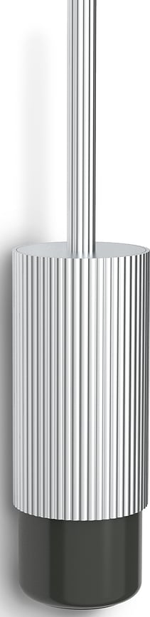 Of Line Četka za WC zidna srebrna s crnim držačem