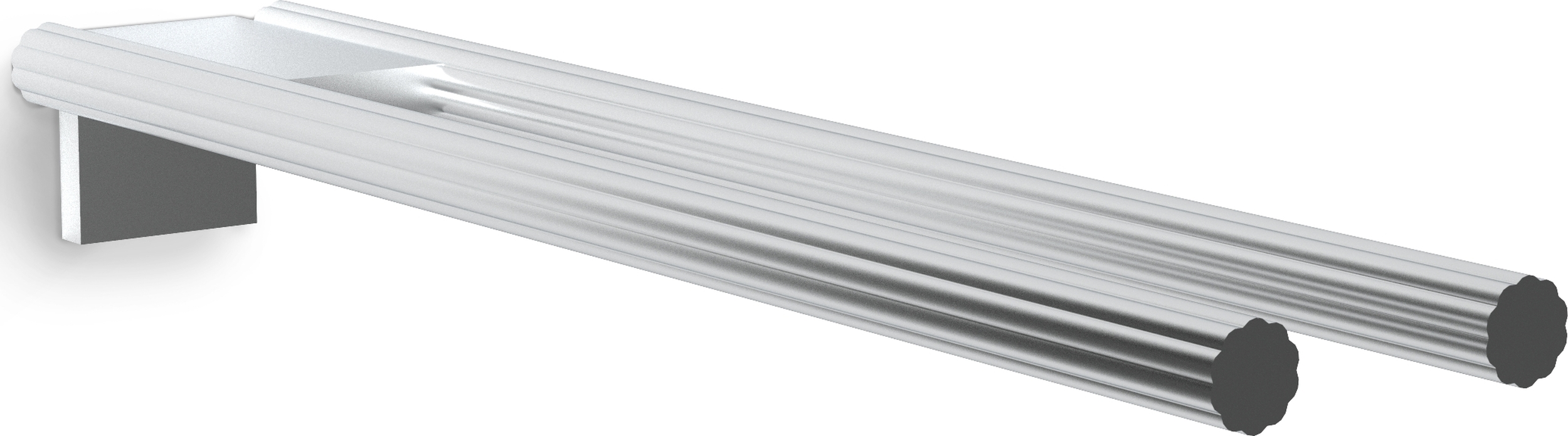 Of Line Handtuchreling 46 cm senkrecht silberfarben