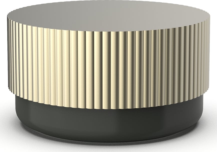 Of Line Posuda kupaonska crna sa zlatnim poklopcem 16,5 cm