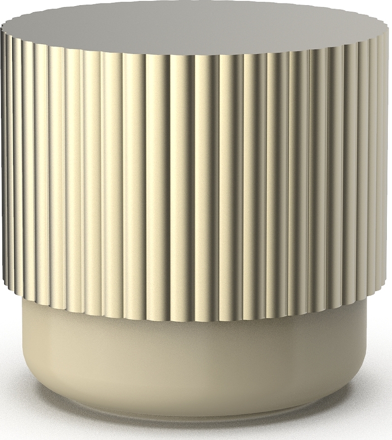 Of Line Pot de Salle de Bain avec couvercle doré, 10 cm