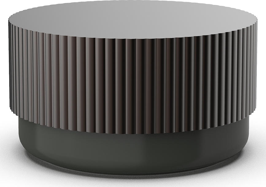 Of Line Pot de Salle de Bain avec couvercle marron, 16,5 cm