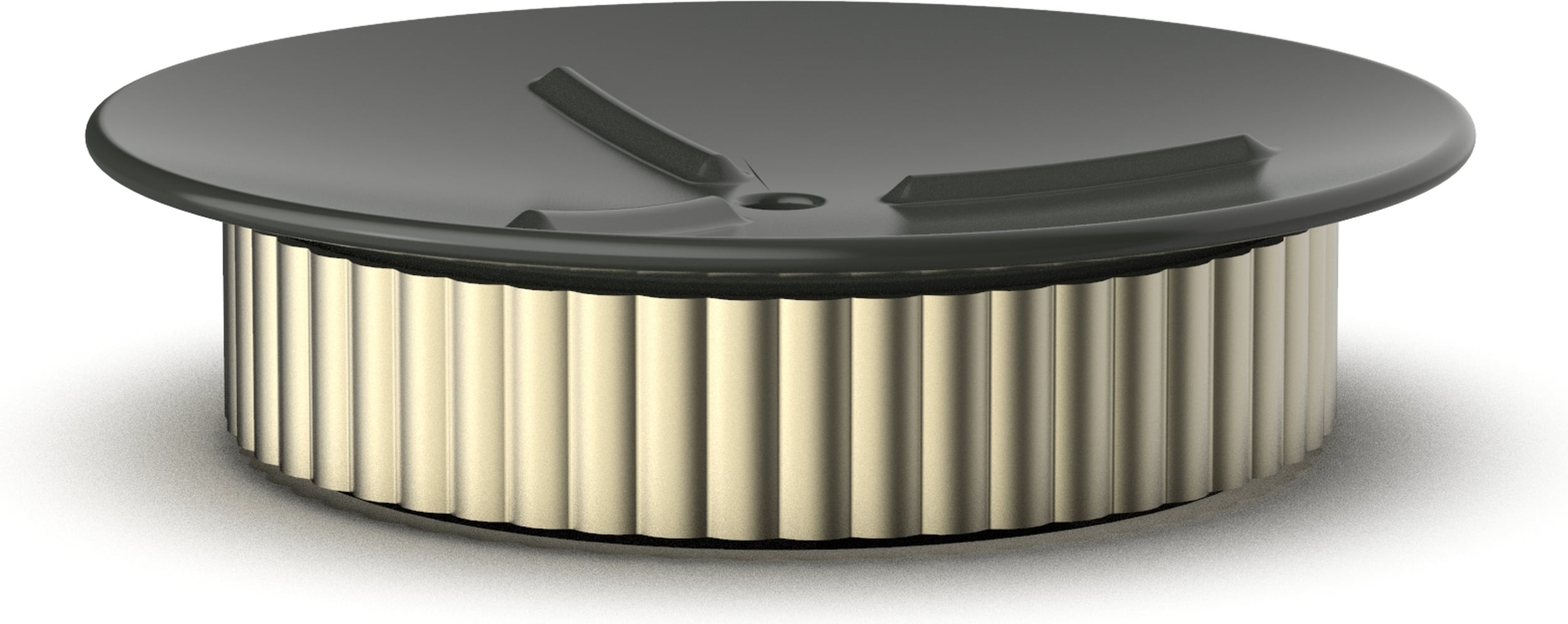 Of Line Seifenschale 12,5 cm schwarz mit goldfarbenem Sockel