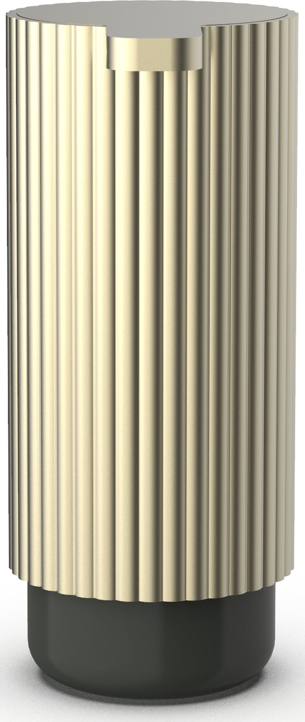 Of Line Seifenspender goldfarben mit schwarzem Sockel