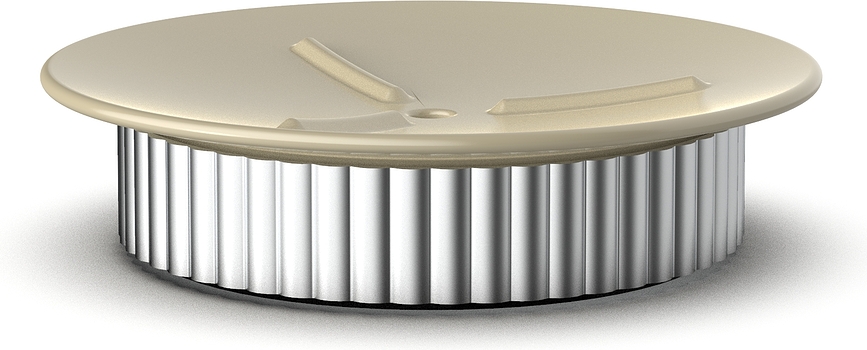 Of Line Soap dish 12,5 cm sandy with a silver base