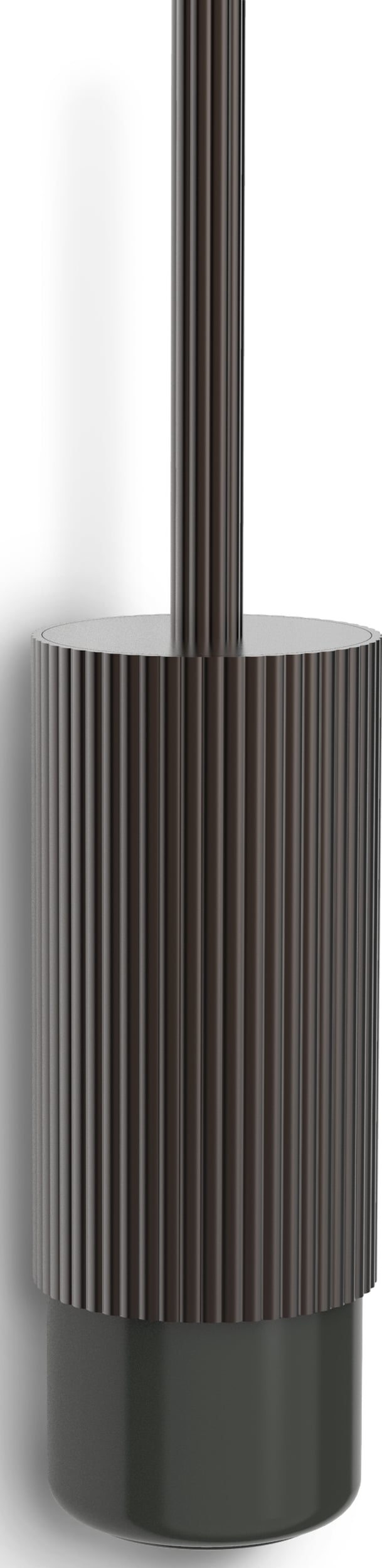 Of Line Toilettenbürste braun für die Wand mit schwarzem Sockel