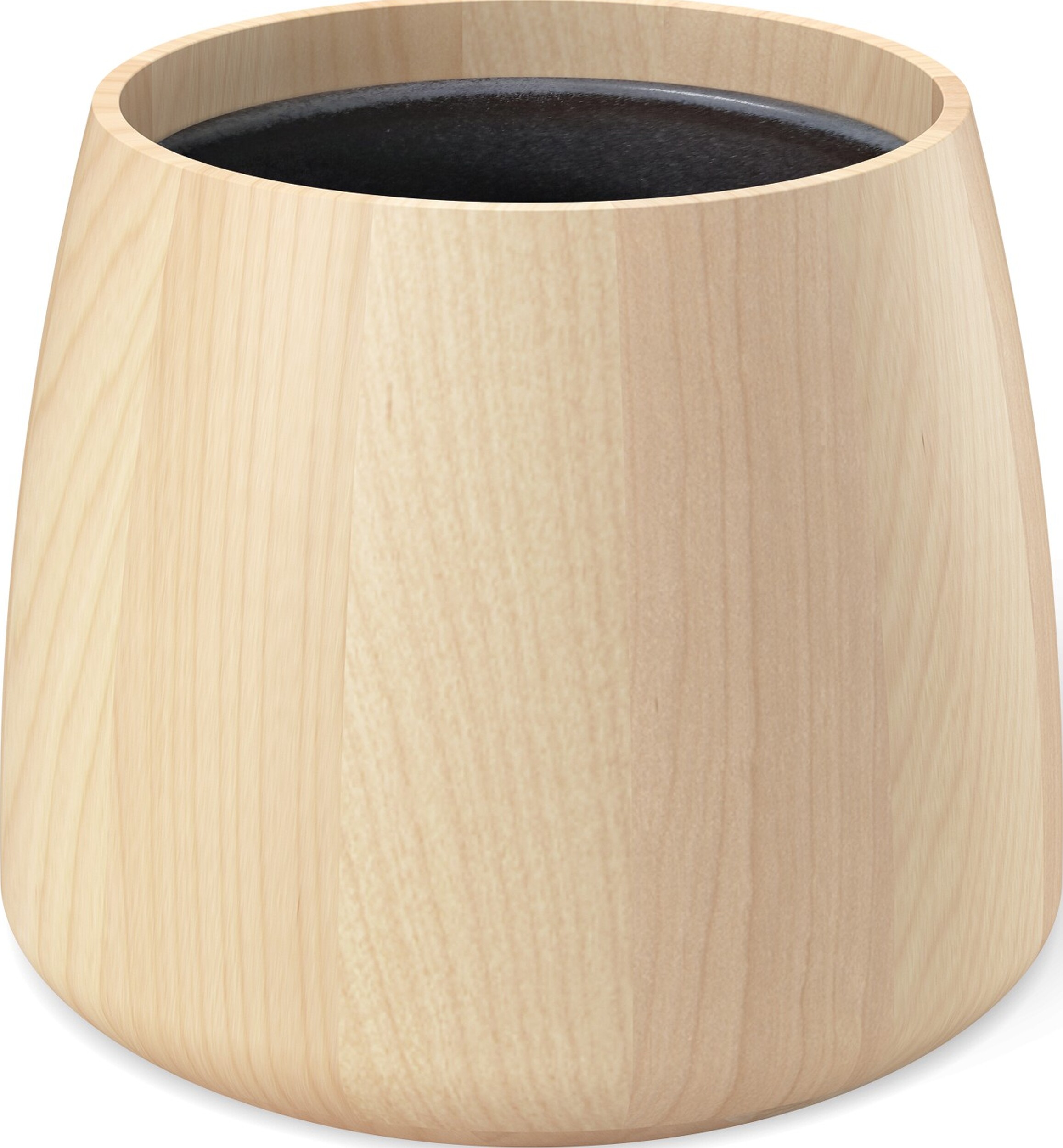 ONYO Vase mit Steinguteinsatz, Ahorn natur