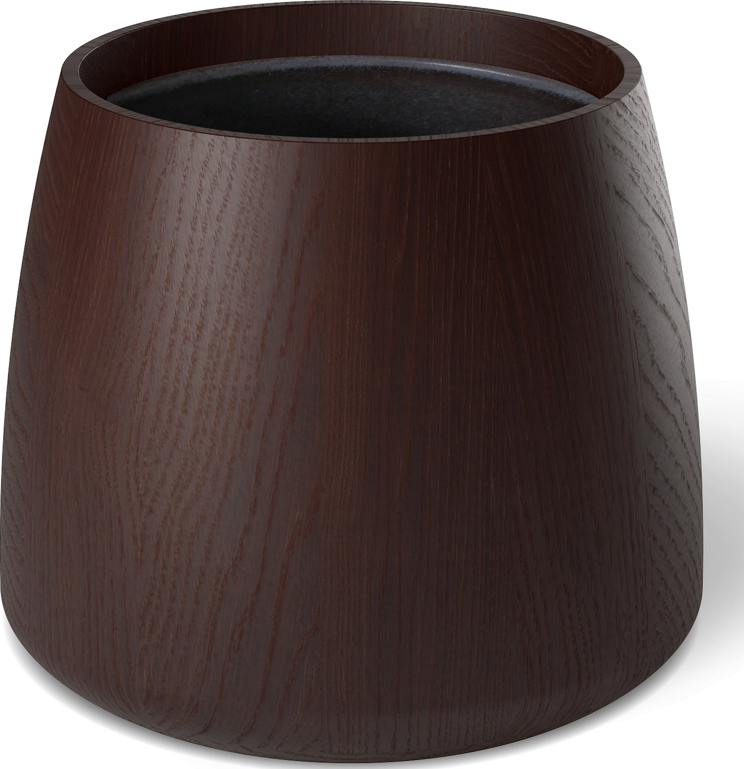 ONYO Vase mit Steinguteinsatz, Esche dunkel