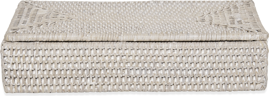 Panier universel avec couvercle, en rotin