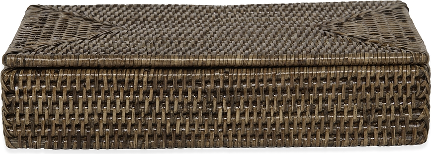 Panier universel avec couvercle, en rotin