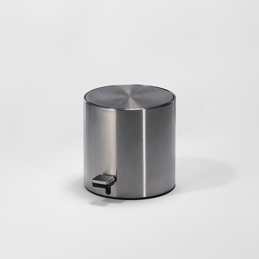 Cubo de Basura de Baño Bar, 23 cm, acabado dorado mate con recubrimiento PVD