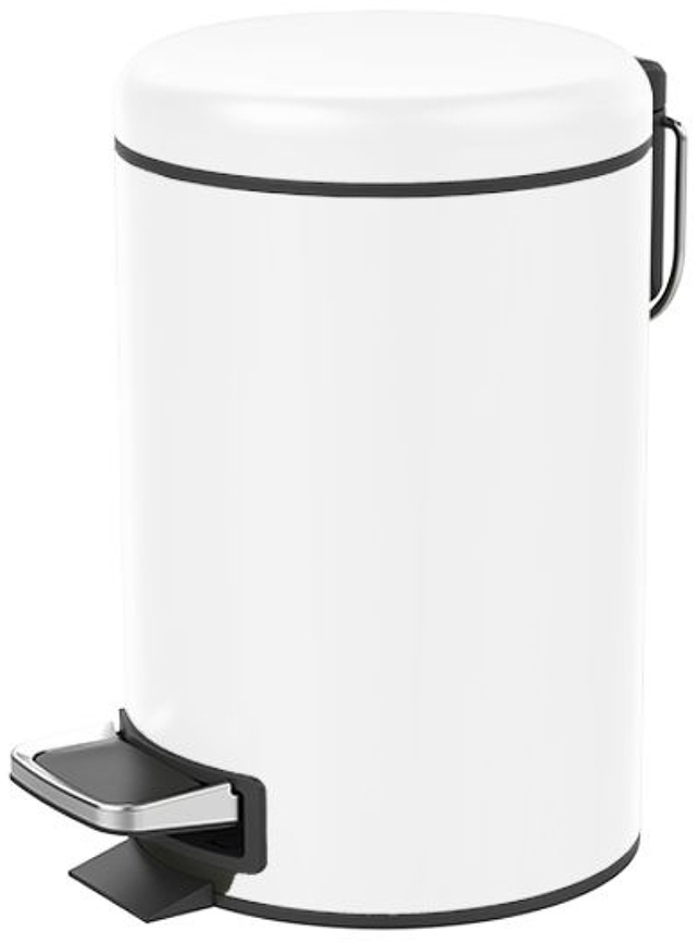 Papelera de Baño Basic, 26 cm, blanco mate