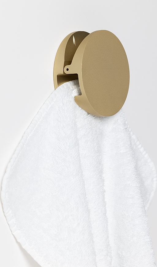 Pinch Porte-Serviette rond, 10 cm, doré mat