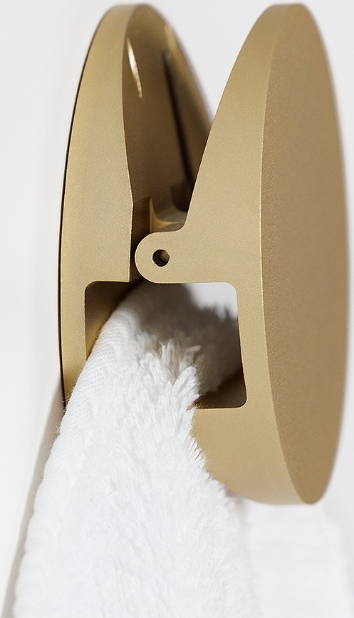 Pinch Porte-Serviette rond, 10 cm, doré mat