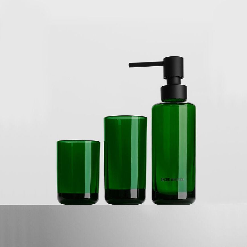 Pop Up Distributeur de Savon avec gobelets, transparent, Set 3 pièces