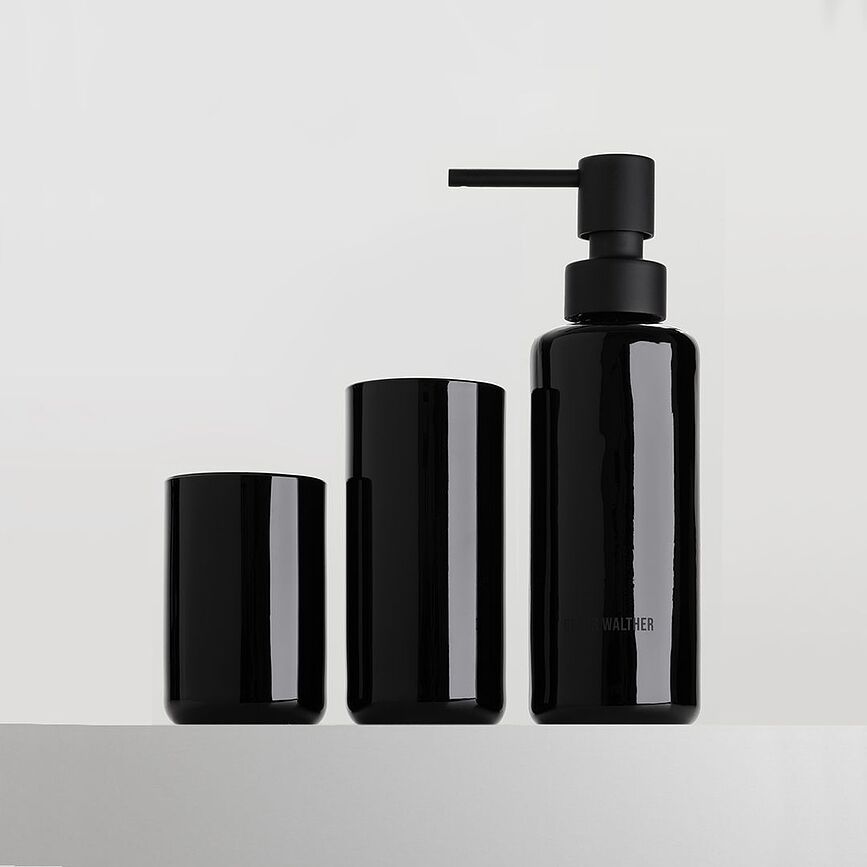 Pop Up Distributeur de Savon avec gobelets, transparent, Set 3 pièces