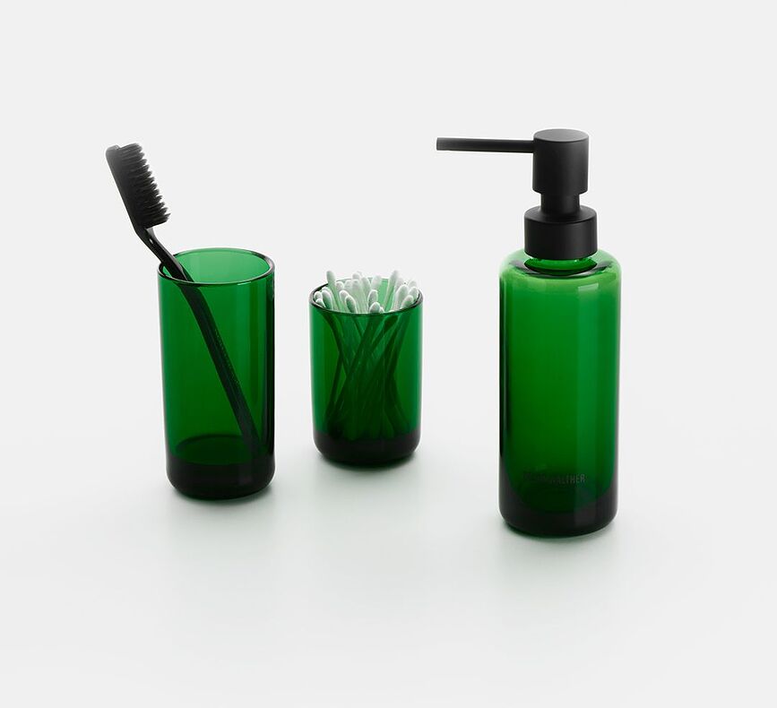 Pop Up Διανομέας Σαπουνιού, διαφανής, με ποτήρια, 3 τμχ