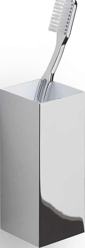 Portacepillos Corner, dorado mate, de pared