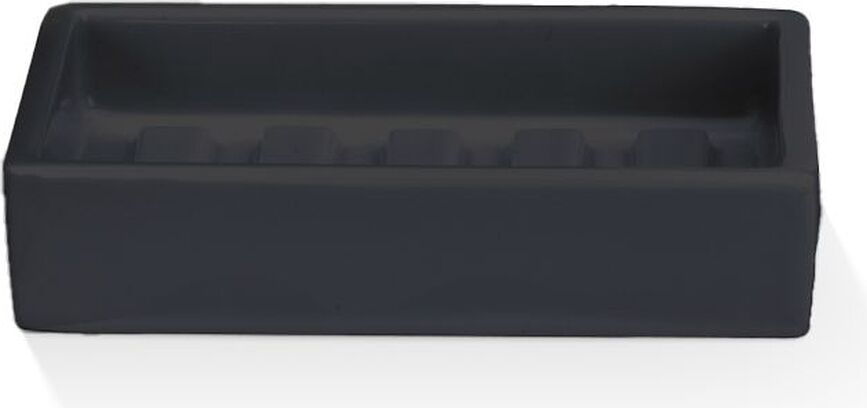 Porte-Savon Carré, en porcelaine, noir