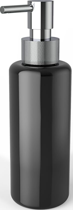 Porter Seifenspender schwarz mit Chrom-Pumpe