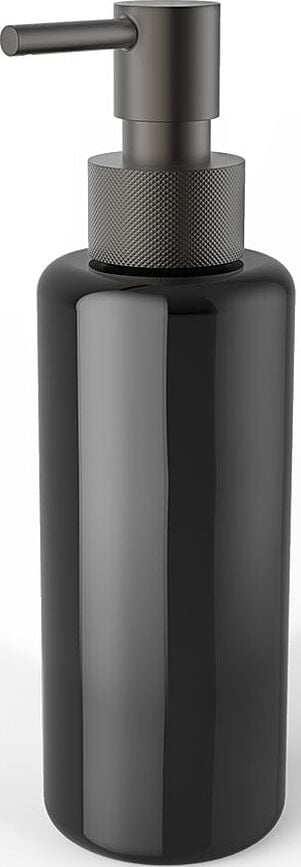 Porter Soap dispenser black with pump dark metal matte