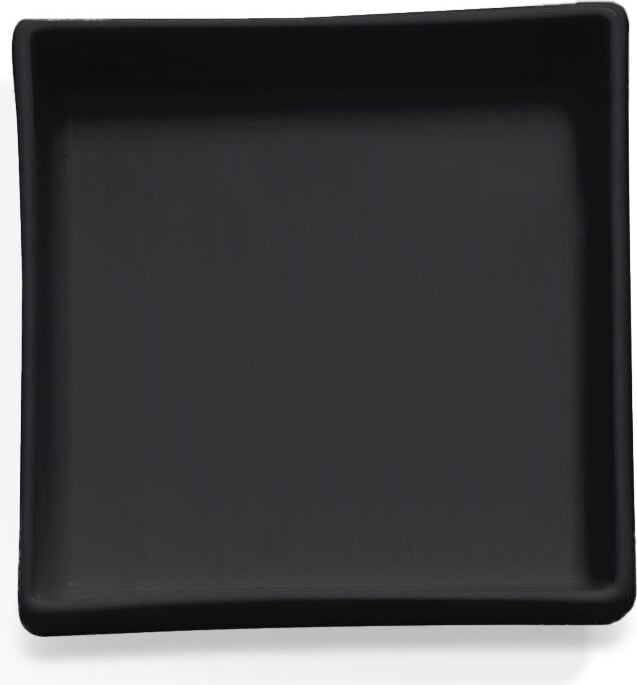 Porzellan Badezimmertablett 11 cm quadratisch schwarz