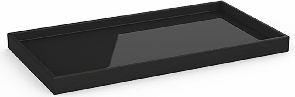Porzellan Badezimmertablett 16 x 30 cm schwarz