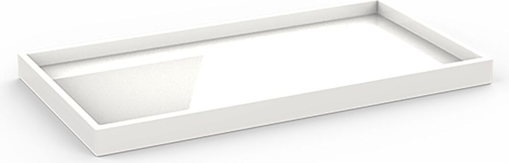 Porzellan Badezimmertablett 16 x 30 cm weiß