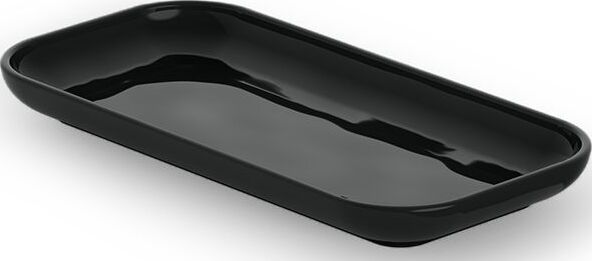 Porzellan Badezimmertablett 19,7 cm oval schwarz